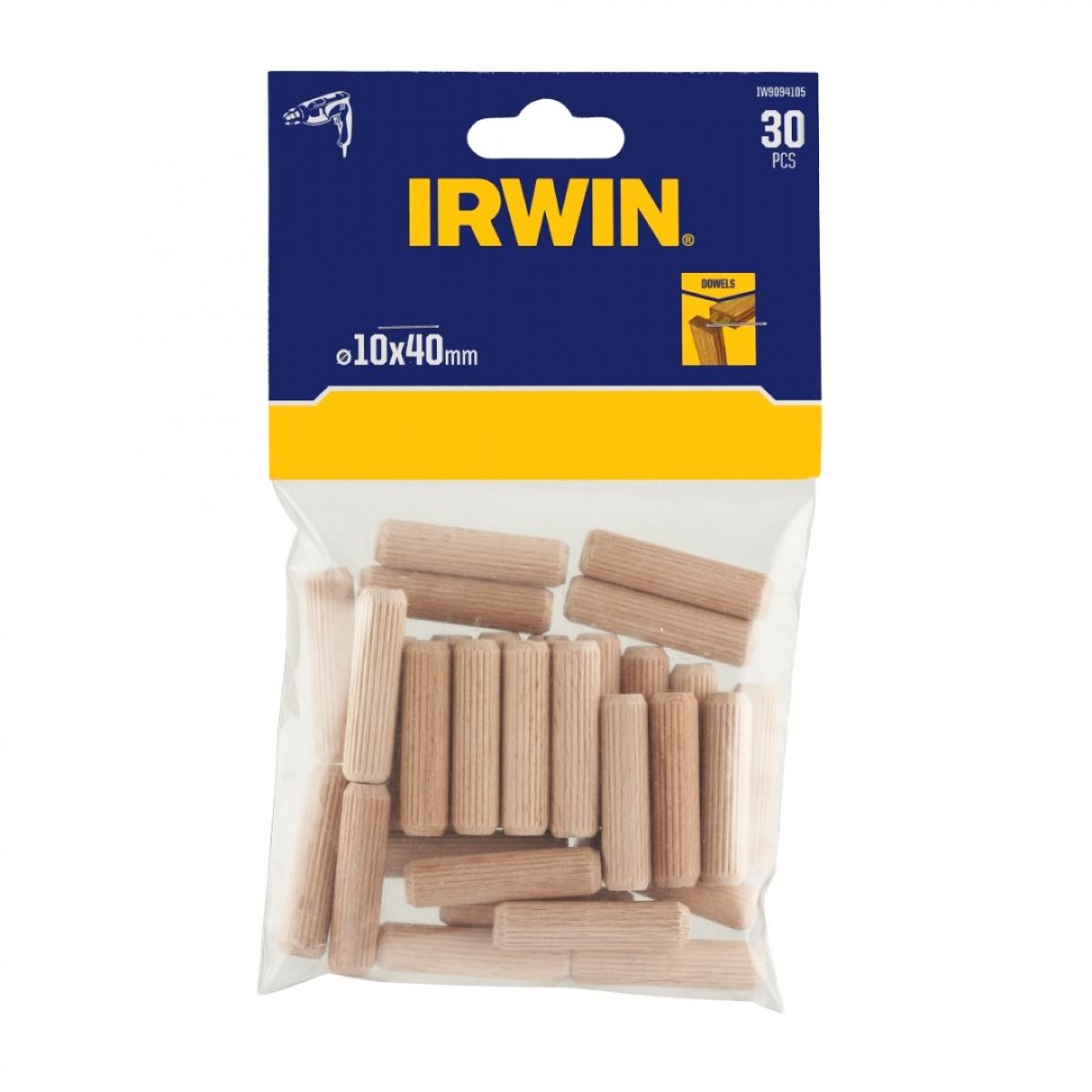 Deuvels, 30 stuks, 40mm lengte 10mm [0]