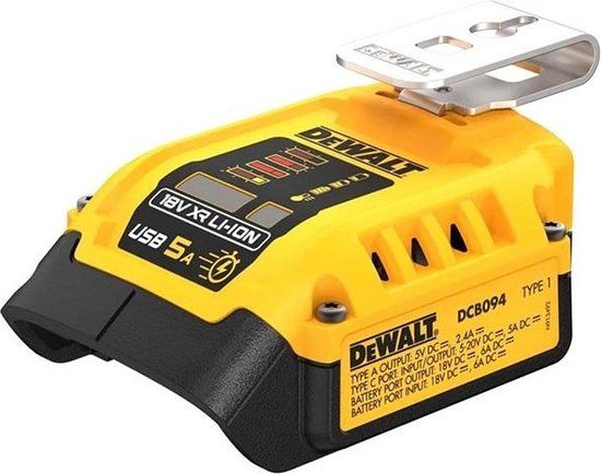 DCB094K-QW 18V XR USB-C Laadadapter