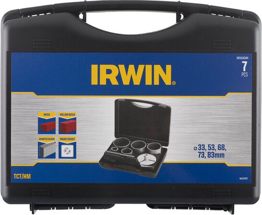 Set TCT gatenzagen 5PCS voor steen in koffer, 33, 53, 68 ,73 en 83mm. Diepte 83mm. Inclusief adaptor [0]