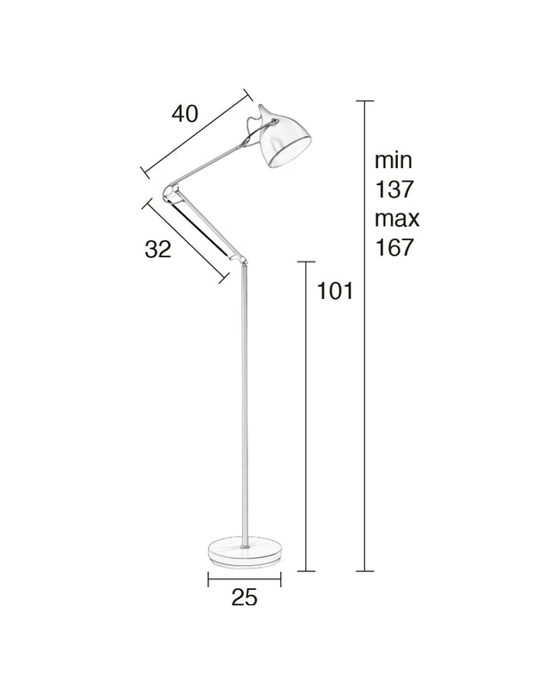 Vloerlamp Reader Matt Wit
