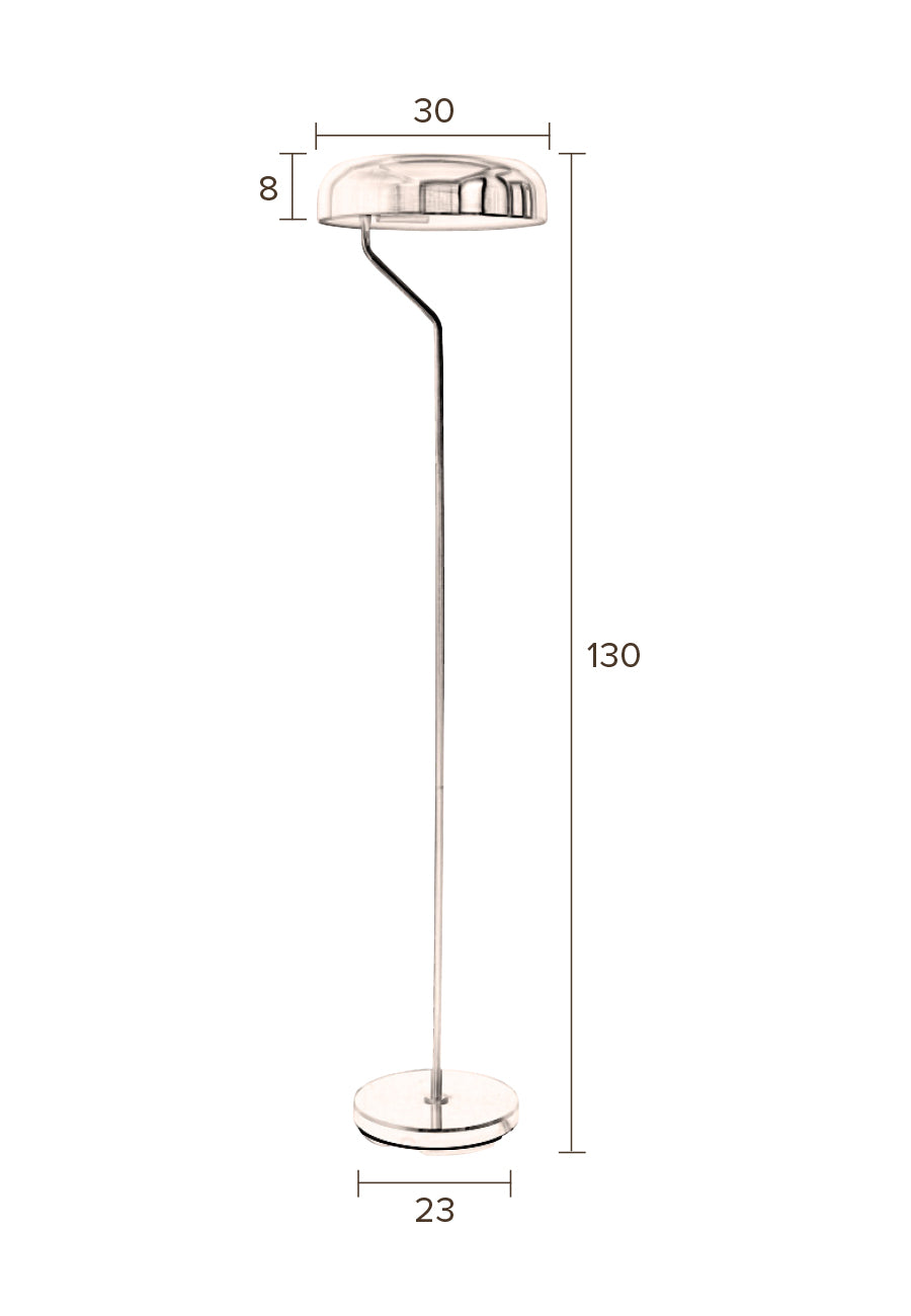 Vloerlamp Eclipse Messing
