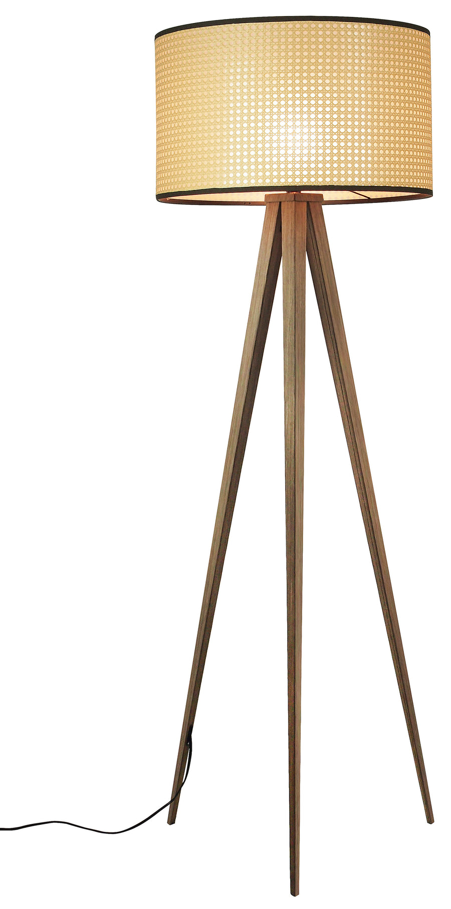 Vloerlamp Tripod Vlechtwerk