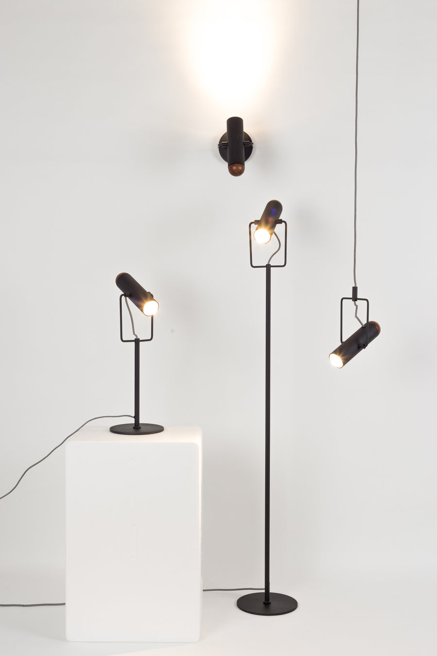 Vloerlamp Marlon Zwart