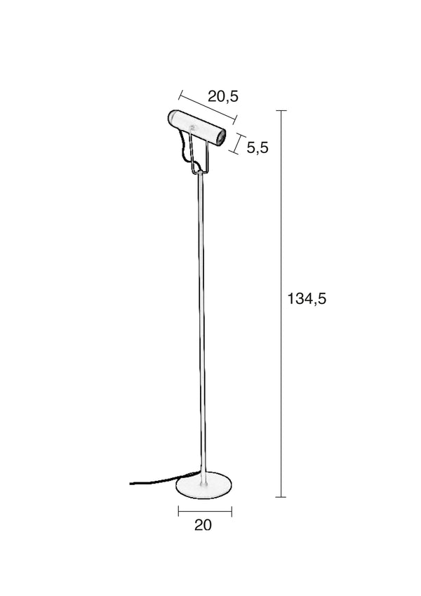 Vloerlamp Marlon Zwart