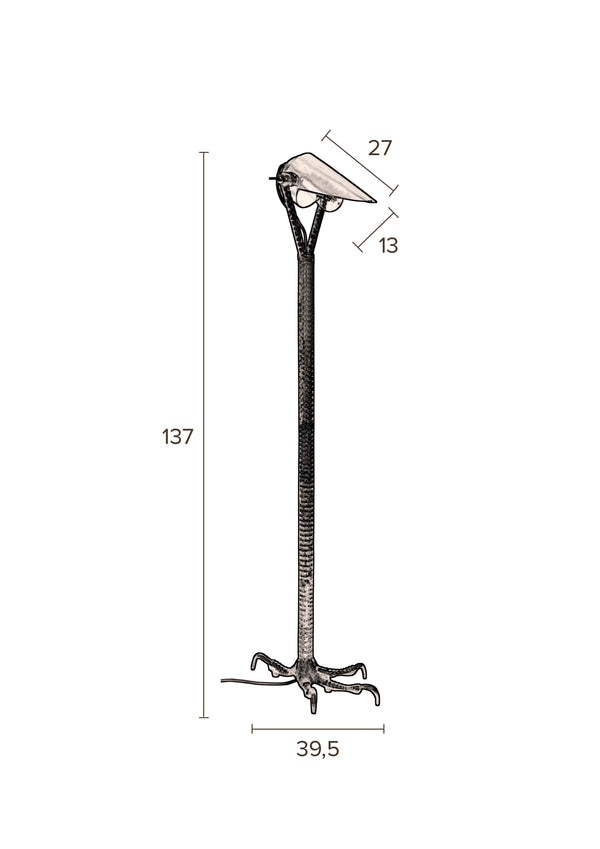 Vloerlamp Falcon Messing
