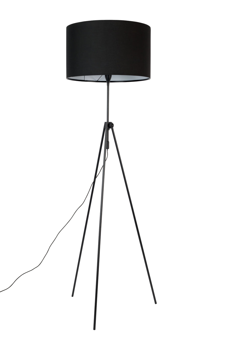 Lesley vloerlamp/ staande driepoot lamp zwart