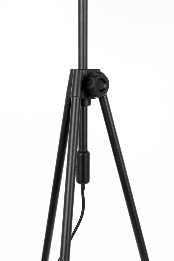Lesley vloerlamp/ staande driepoot lamp zwart