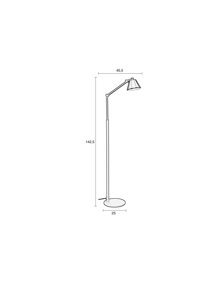 Lub vloerlamp/ staande leeslamp zwart