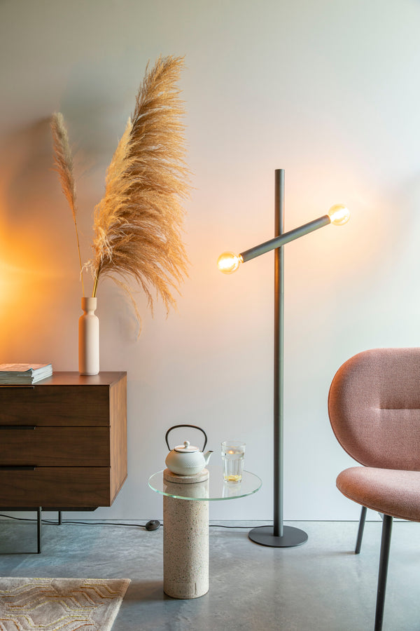 Vloerlamp Hawk Zwart