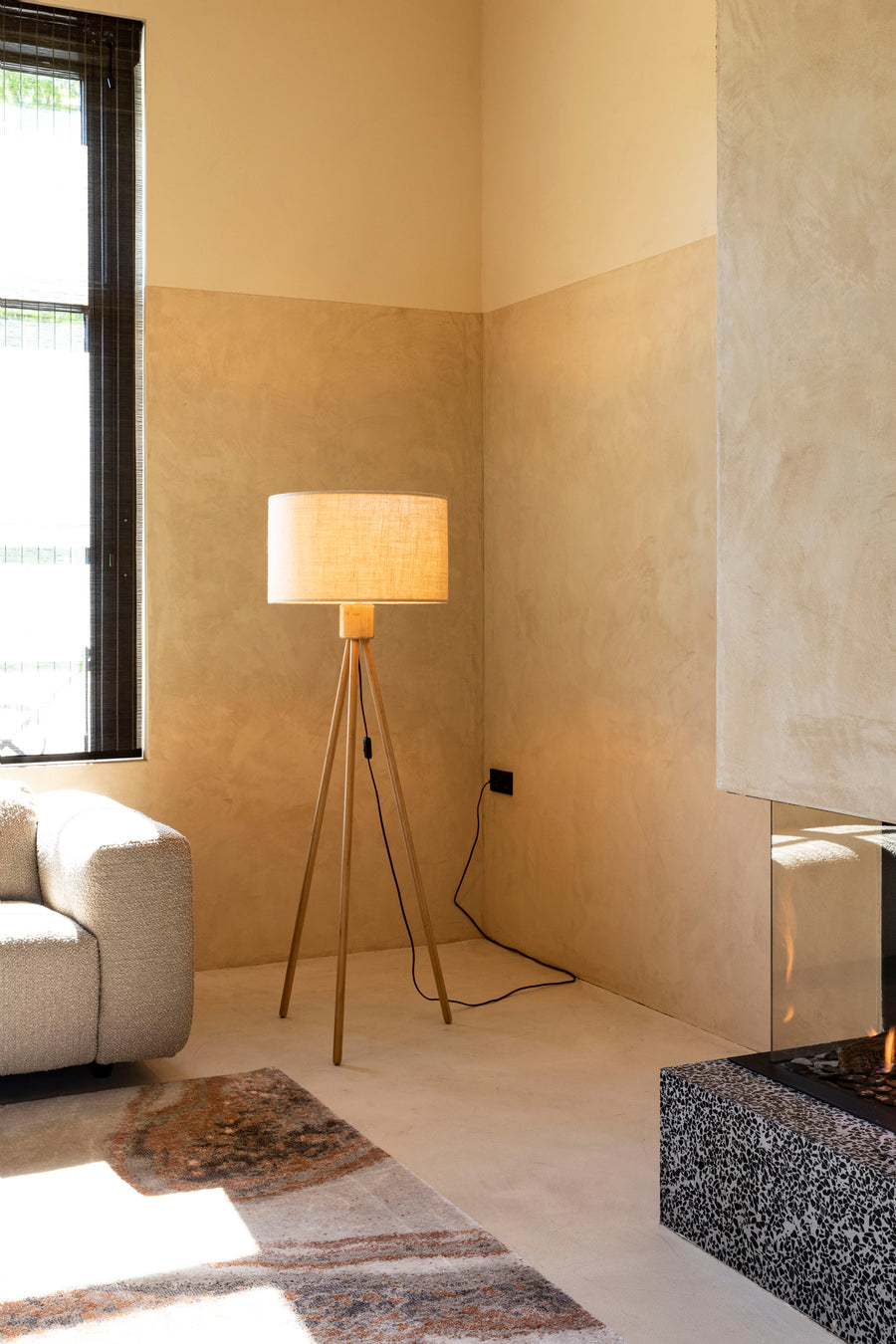Vloerlamp Fan Bamboo