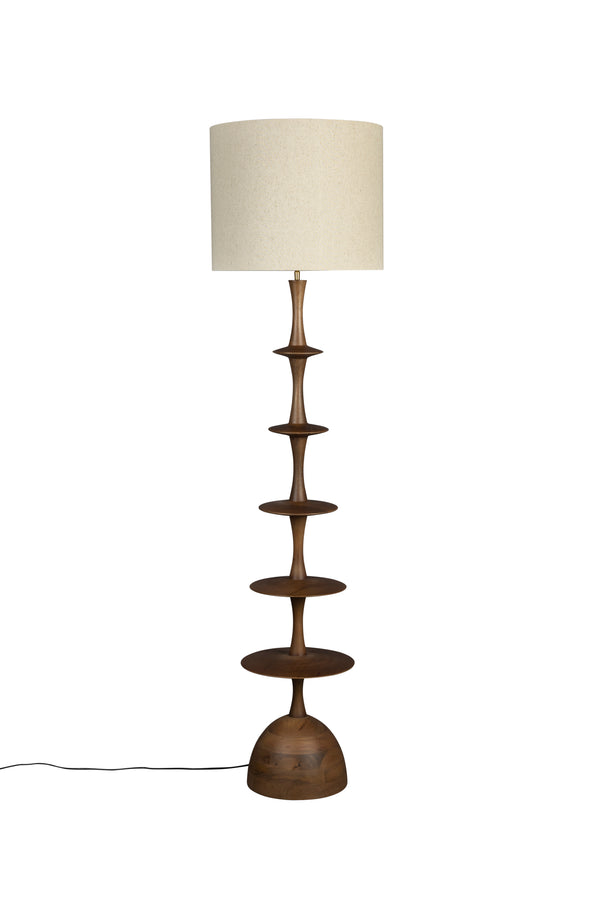 Vloerlamp Cath Notenhout