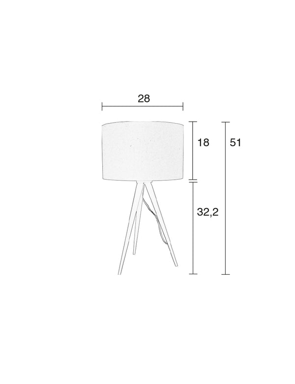 Tafellamp Tripod Wit (set van 4)