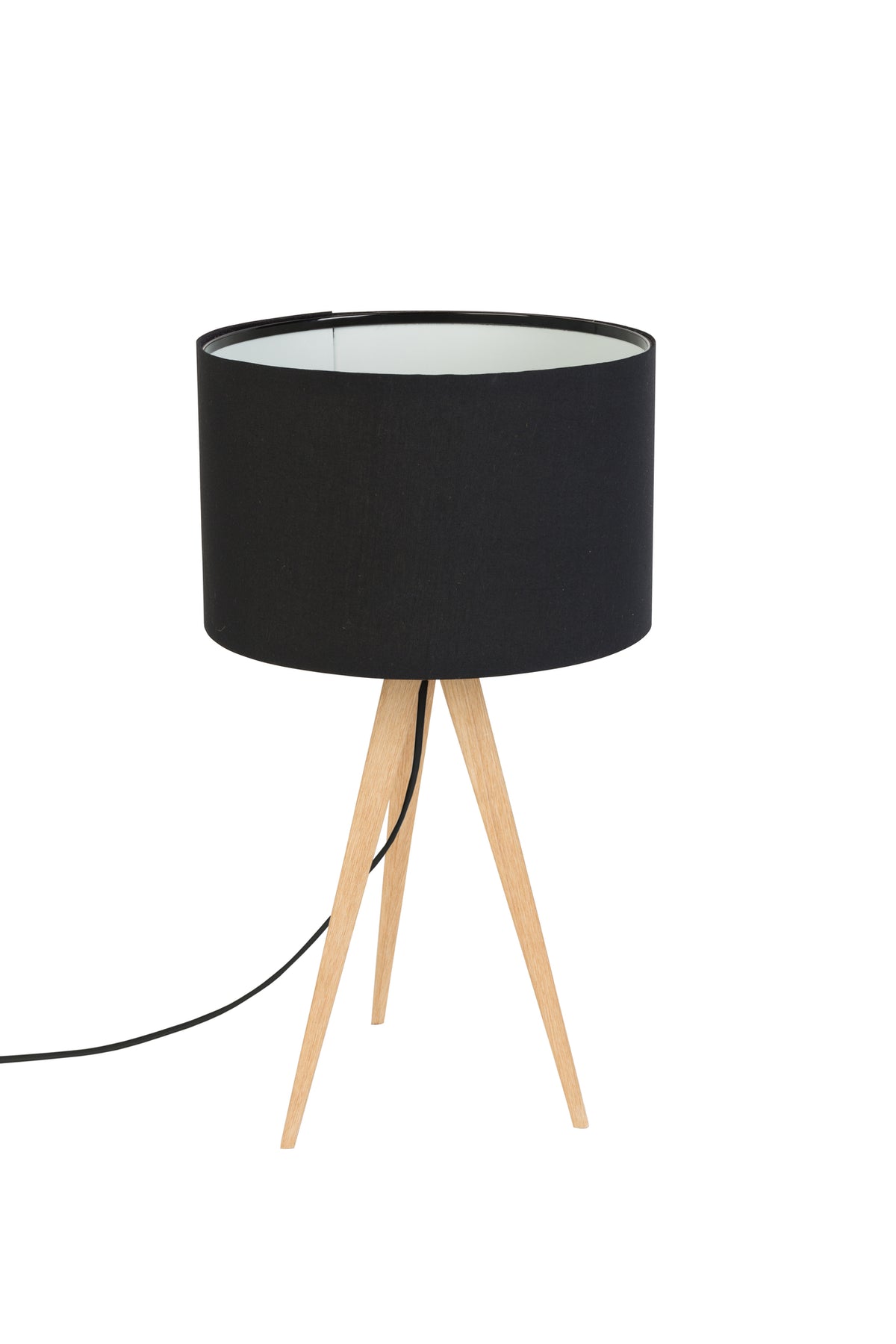Tafellamp Tripod Hout Zwart (set van 4)