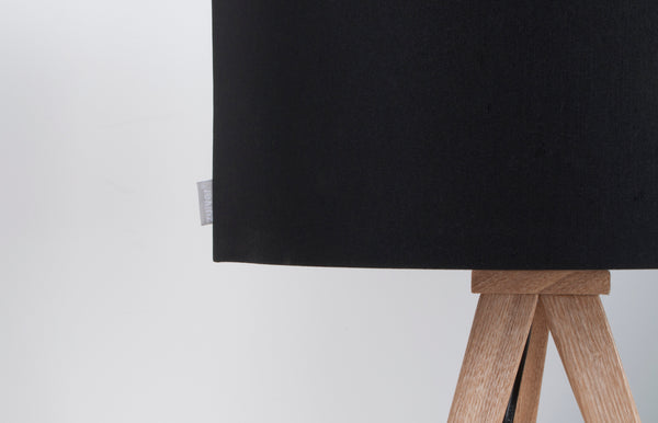 Tafellamp Tripod Hout Zwart (set van 4)