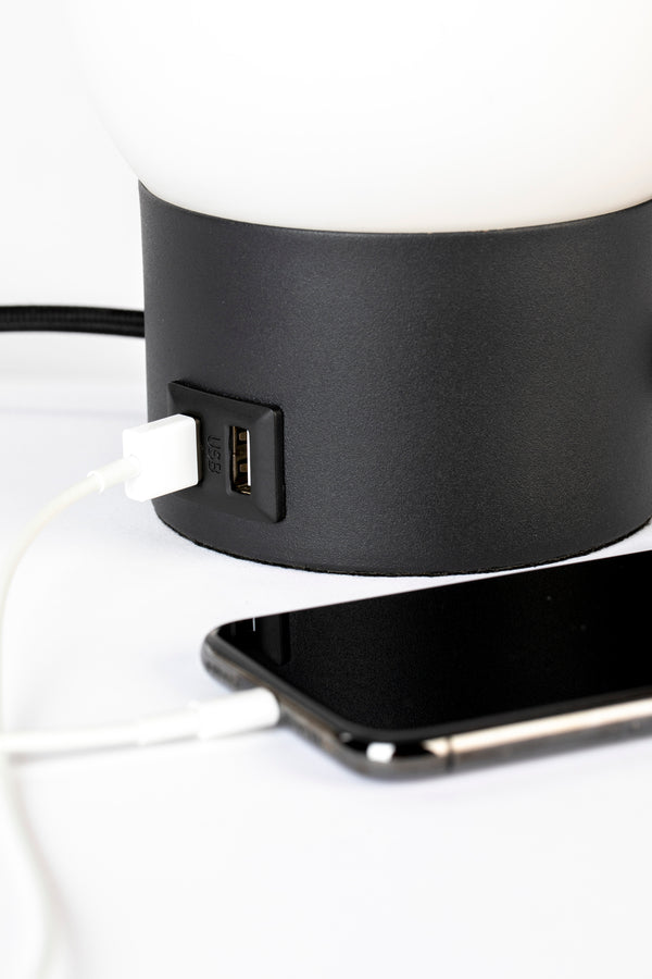 Urban charger tafellamp zwart (set of 4)