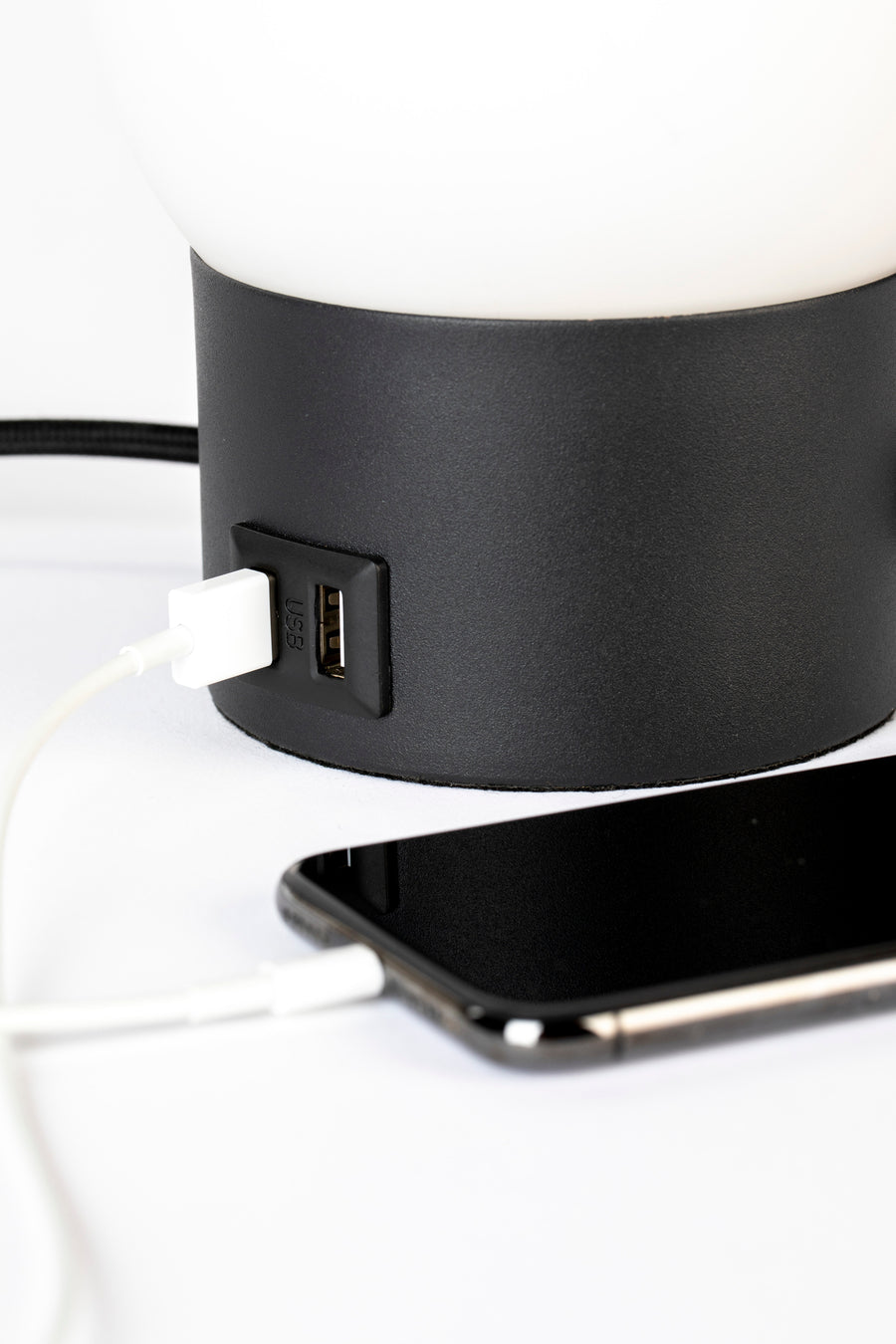Urban charger tafellamp zwart (set of 4)