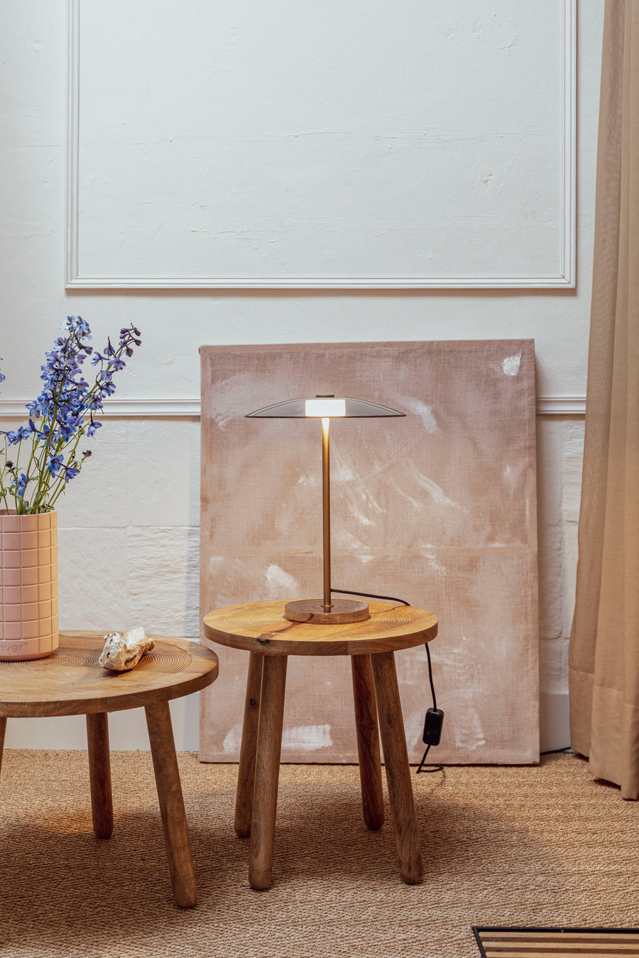 Float tafellamp glas