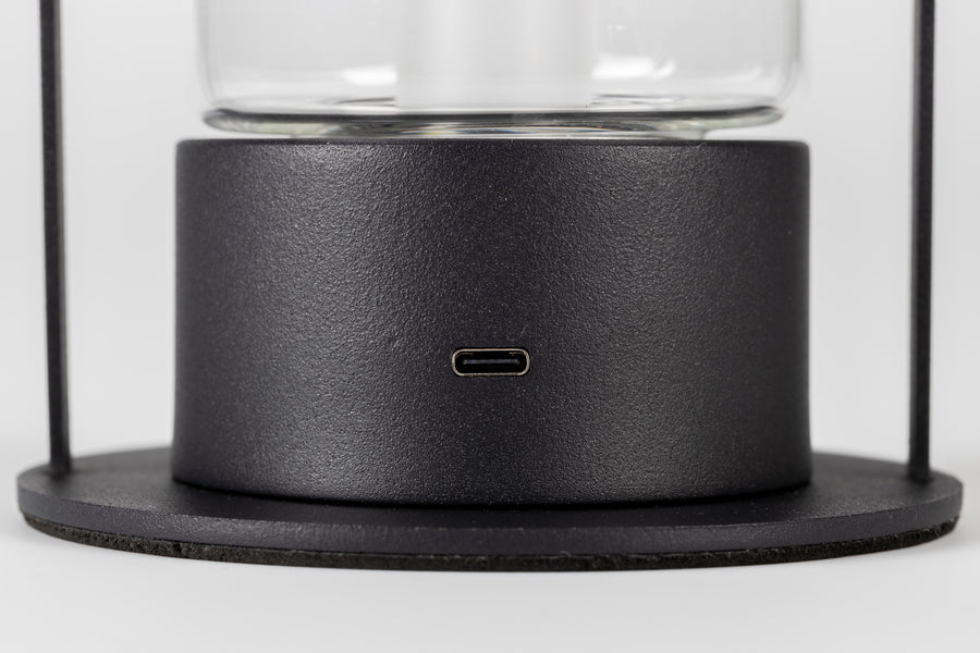 Smarty tafellamp oplaadbaar zwart