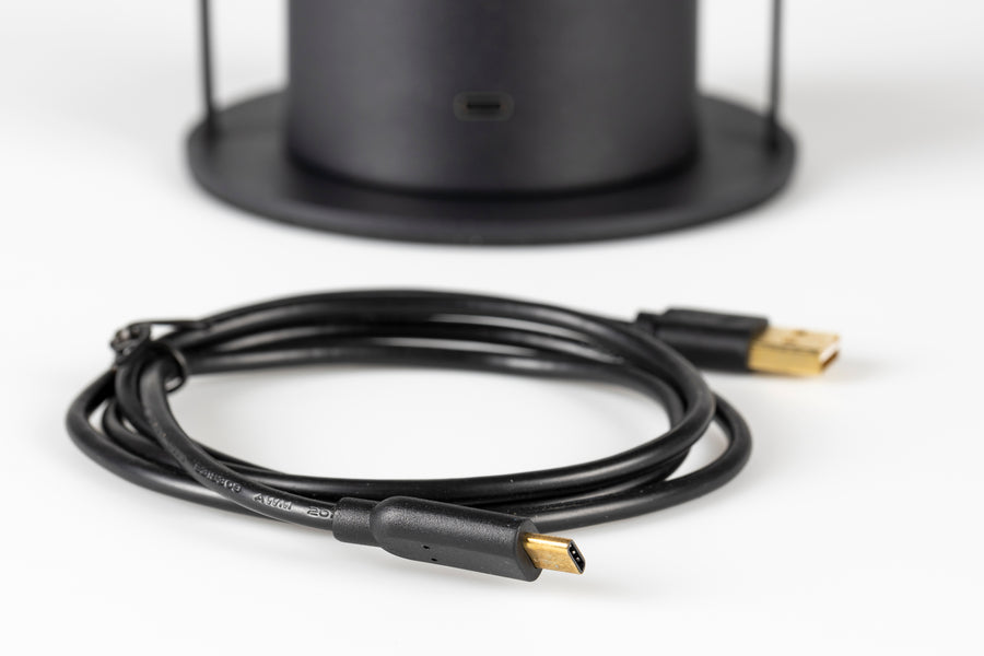 Smarty tafellamp oplaadbaar zwart