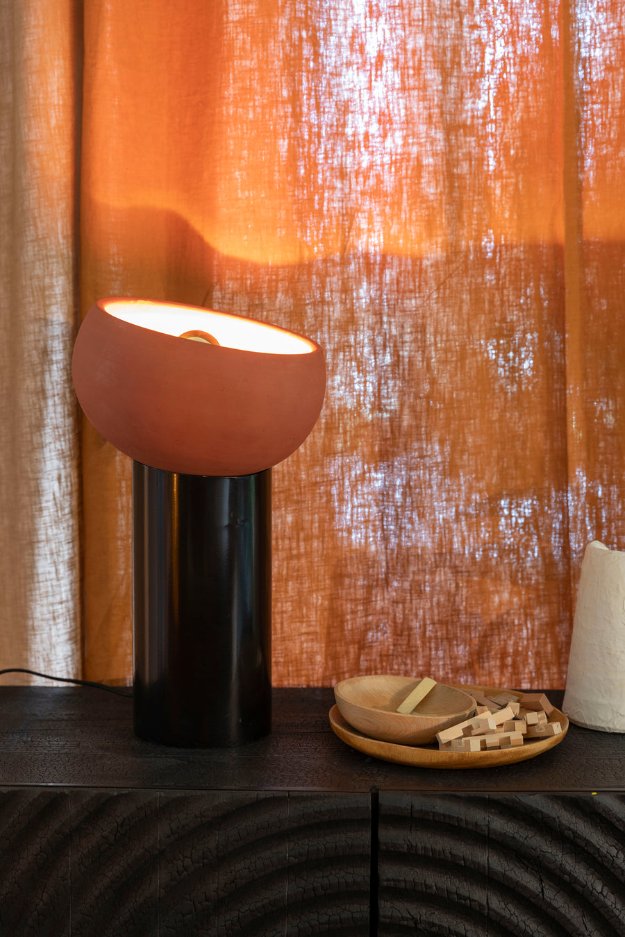Zahra tafellamp m terracotta