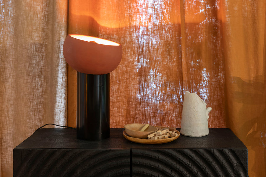 Zahra tafellamp m terracotta