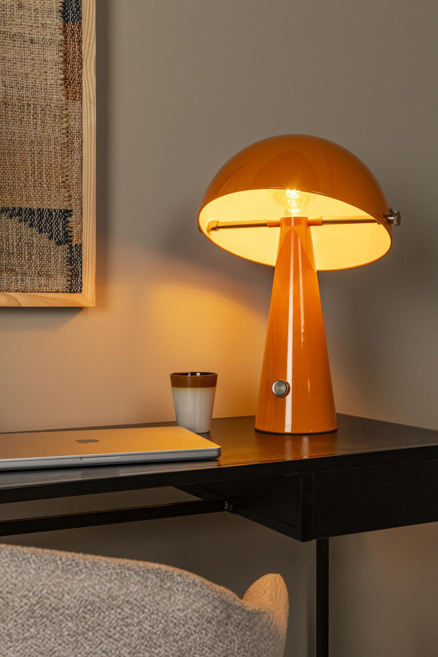 Lucide BARONE tafellamp Ø 38 cm, E27, oranje
