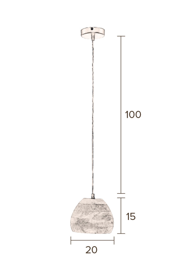 Hanglamp Woody (set van 4)