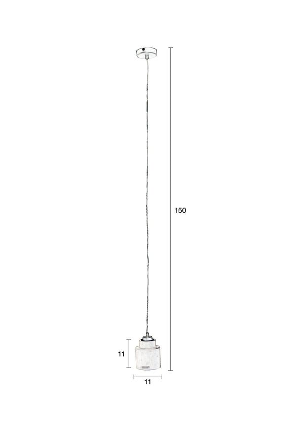 Hanglamp Links Zwart (set van 6)