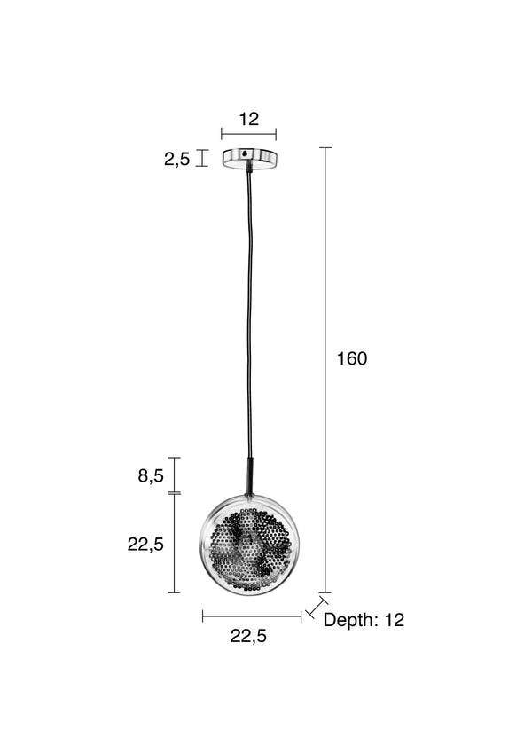 Hanglamp Gringo Flat Messing