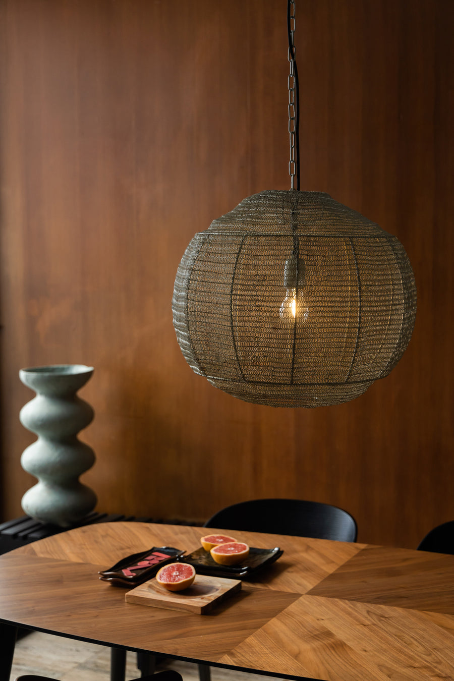 Meezan hanglamp grijs m