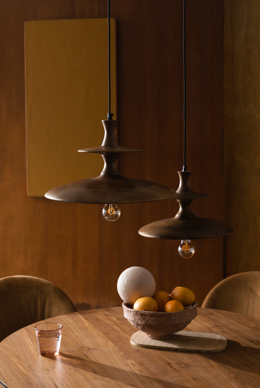 Hanglamp Cath L Notenhout