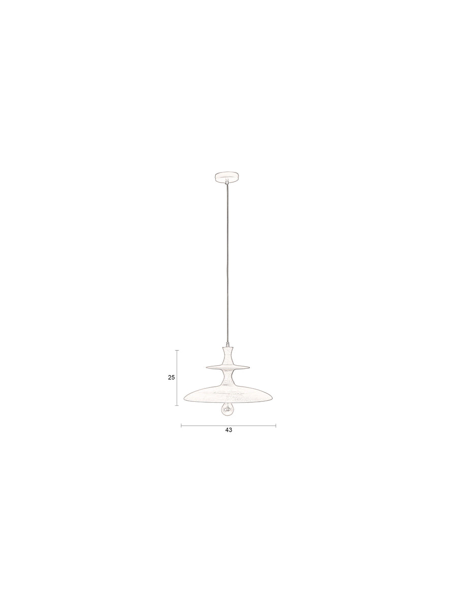 Hanglamp Cath L Notenhout