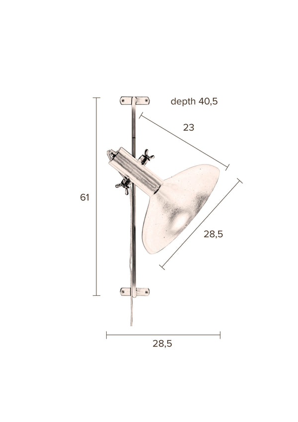 Karish wandlamp goud