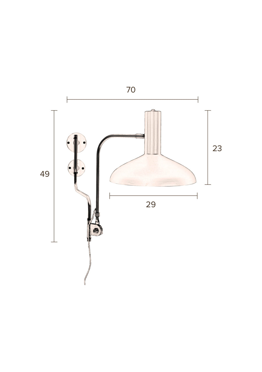 Wandlamp Devi Zwart