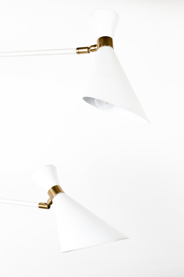 Wandlamp Double Shady Wit