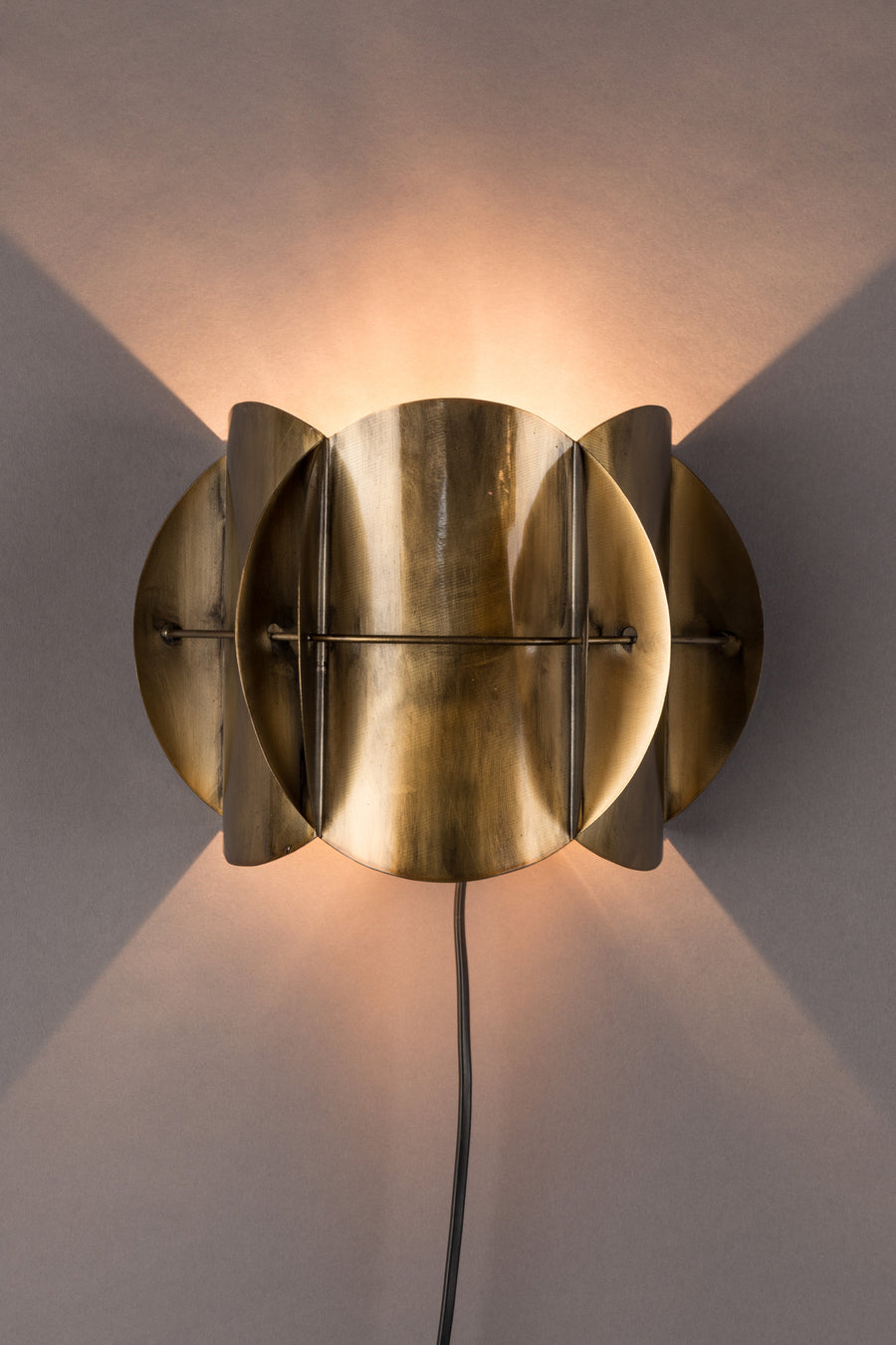Wandlamp Corridor Antique Messing (set van 8)