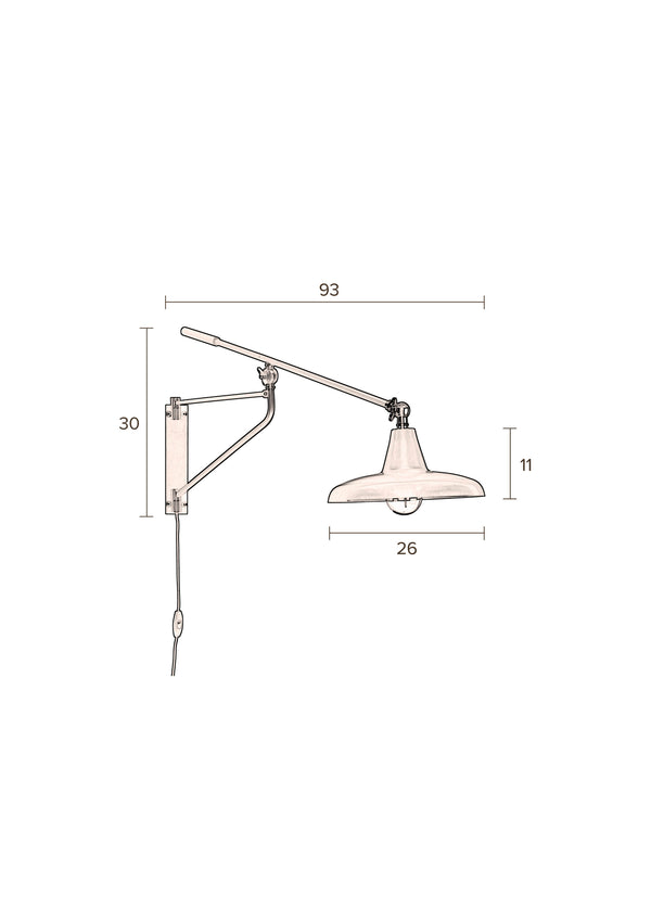 Wandlamp Hector Zwart