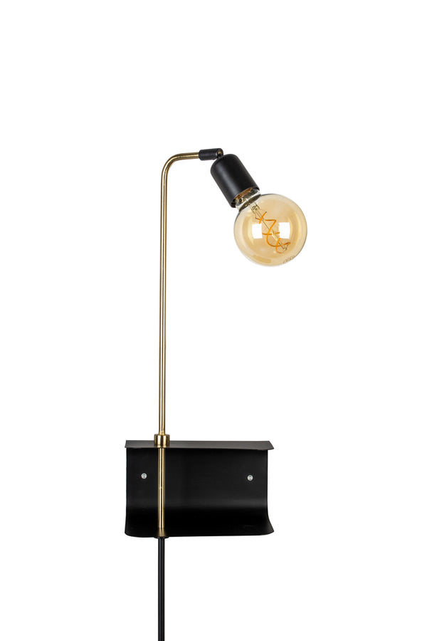 Shaw wandlamp zwart