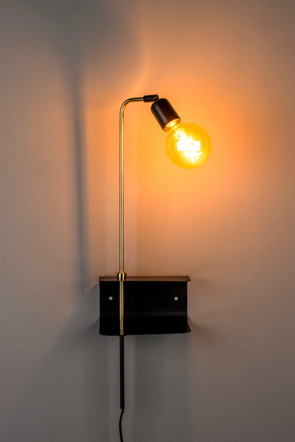 Shaw wandlamp zwart