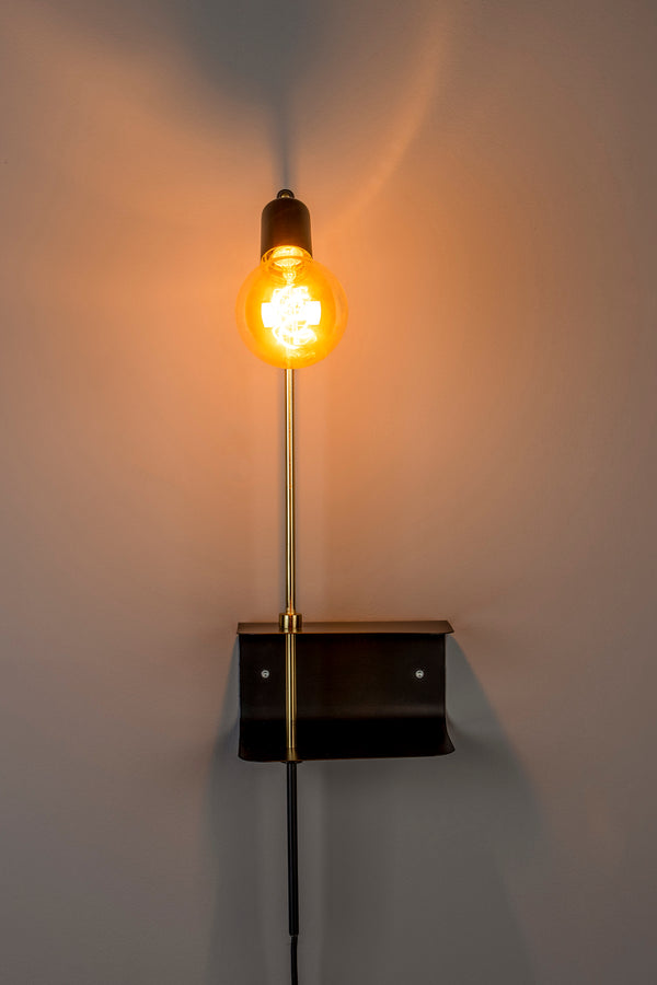 Shaw wandlamp zwart