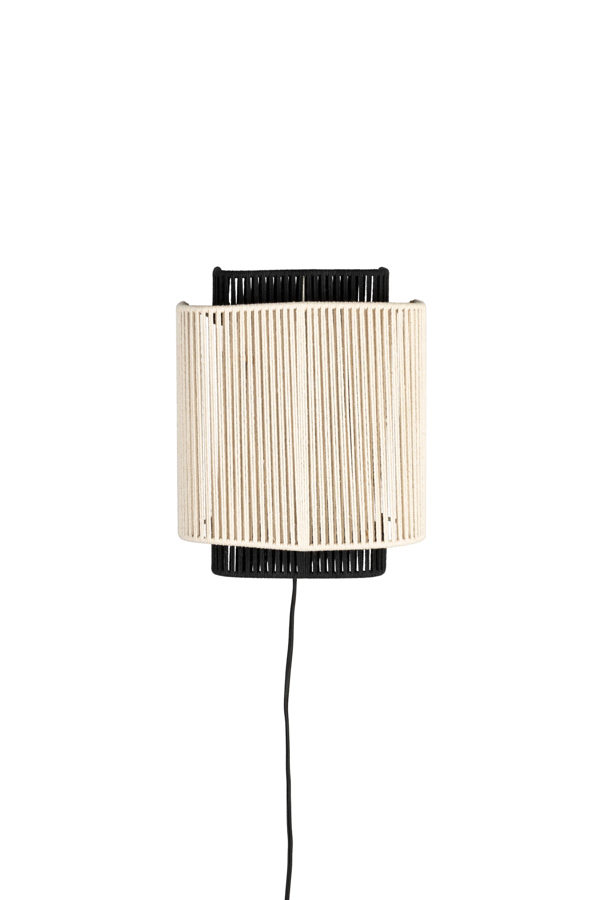 Elon wandlamp beige/ zwart