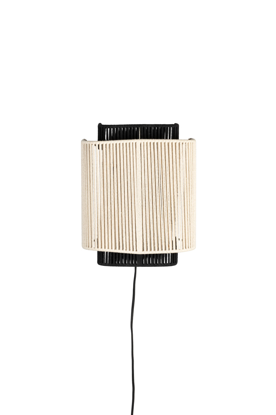 Elon wandlamp beige/ zwart