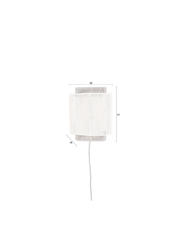 Elon wandlamp beige/ zwart