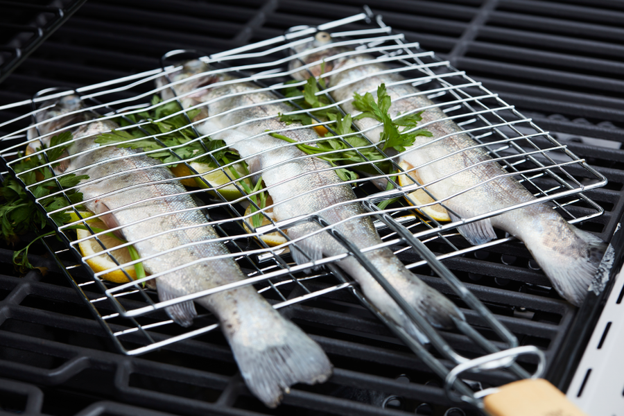 Visgrill voor 3 vissen FSC