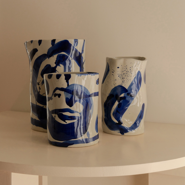 Vaas Sophia L blauw - Marie Michielsen