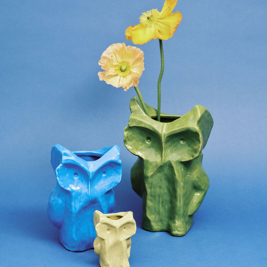 OWL VASE XS GREEN AFTER MIDNIGHT