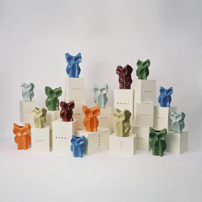 OWL VASE XS GREEN AFTER MIDNIGHT