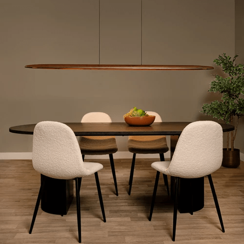 Lucide LANGHOLT - Hanglamp - LED Dimb. - CCT - 1x28W 2200K/4000K - Licht hout | Vibes