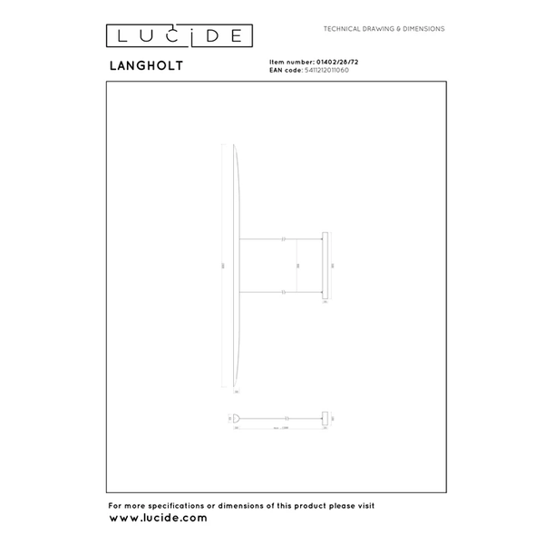 Lucide LANGHOLT - Hanglamp - LED Dimb. - CCT - 1x28W 2200K/4000K - Licht hout | Vibes