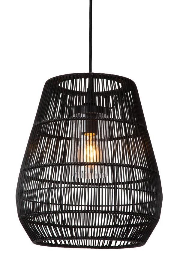 Lucide nerida - hanglamp buiten - o35 cm - 1xe27 - ip44 - zwart